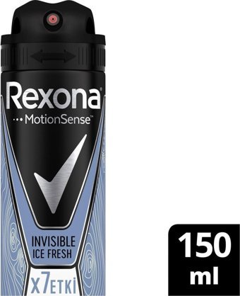Rexona Invisible Ice Pudralı Ter Önleyici Antiperspirant Sprey Erkek Deodorant 150 ml