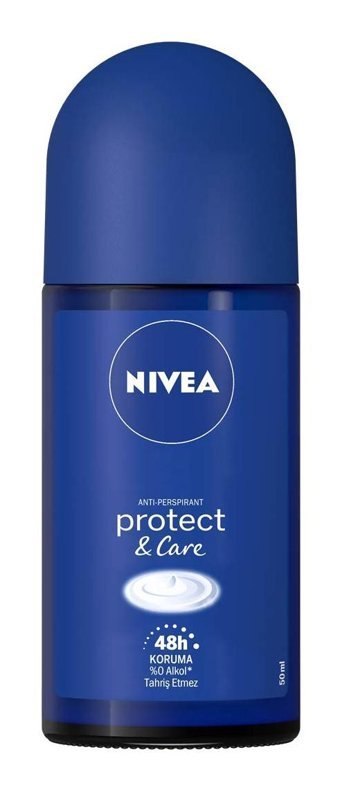Nivea Protect&Care Pudrasız Ter Önleyici Antiperspirant Roll-On Kadın Deodorant 50 ml