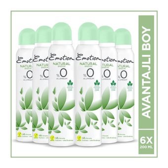 Emotion Natural Breeze Pudrasız Ter Önleyici Organik Sprey Kadın Deodorant 6x200 ml