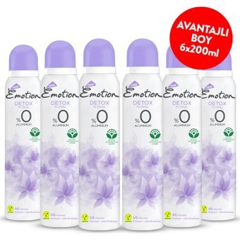 Emotion Detox Floral Pudrasız Ter Önleyici Sprey Kadın Deodorant 6x200 ml