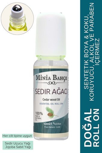 Minia Bahçe Sedir Ağacı Pudrasız Ter Önleyici Organik Roll-On Kadın Deodorant 10 ml