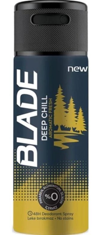 Blade Deep Chill Pudrasız Ter Önleyici Antiperspirant Sprey Erkek Deodorant 150 ml