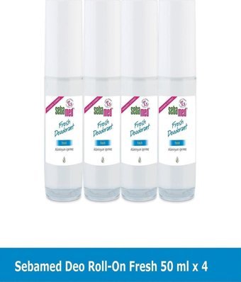 Sebamed Fresh Pudrasız Ter Önleyici Antiperspirant Roll-On Kadın Deodorant 4x50 ml