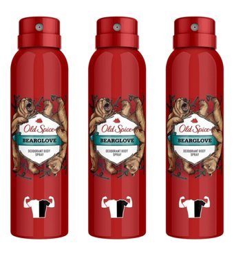 Old Spice Bearglove Pudrasız Ter Önleyici Sprey Erkek Deodorant 3x150 ml