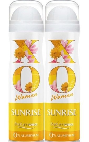 Xo Sunrise Pudrasız Ter Önleyici Sprey Kadın Deodorant 2x150 ml