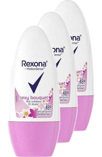 Rexona Sexy Pudralı Ter Önleyici Antiperspirant Roll-On Kadın Deodorant 3x50 ml