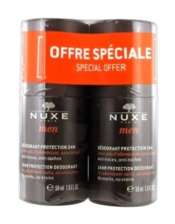 Nuxe 24 Saat Koruma Pudrasız Ter Önleyici Roll-On Erkek Deodorant 2x50 ml