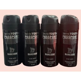 Youth Passport Barcode Pudrasız Ter Önleyici Sprey Erkek Deodorant 4x150 ml