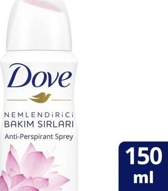 Dove Lotus Çiçeği Pudralı Ter Önleyici Antiperspirant Sprey Kadın Deodorant 150 ml