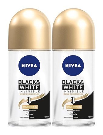 Nivea Black&White Invisible İpeksi Pürüzsüzlük Pudrasız Ter Önleyici Antiperspirant Sprey Kadın Deodorant 2x50 ml