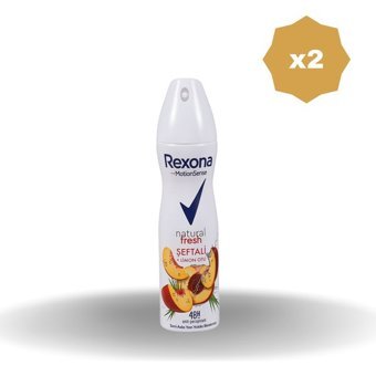 Rexona Şeftali & Limon Pudrasız Ter Önleyici Antiperspirant Sprey Kadın Deodorant 2x150 ml