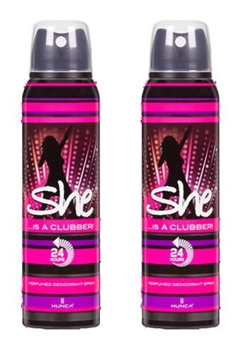 She Is Clubber Pudrasız Ter Önleyici Sprey Kadın Deodorant 2x150 ml