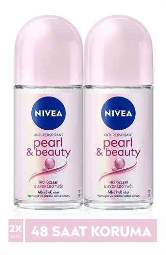 Nivea Pearl & Beauty Pudralı Ter Önleyici Antiperspirant Roll-On Kadın Deodorant 2x50 ml