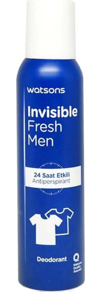 Watsons Black & White Invisible Fresh Pudralı Ter Önleyici Antiperspirant Sprey Erkek Deodorant 150 ml