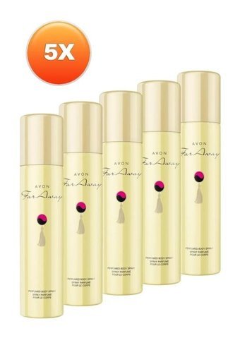 Avon Far Away Pudrasız Sprey Kadın Deodorant 5x75 ml