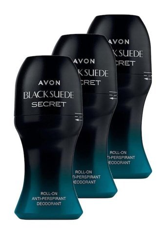 Avon Black Suede Secret Pudrasız Ter Önleyici Antiperspirant Roll-On Erkek Deodorant 3x50 ml