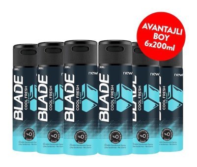Blade Cool Fresh Pudrasız Ter Önleyici Antiperspirant Sprey Erkek Deodorant 6x200 ml