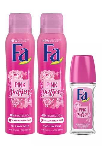 Fa Pink Passion Pudrasız Ter Önleyici Roll-On Kadın Deodorant 2x150 ml