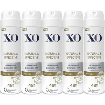 Xo Natural Effective Pudrasız Ter Önleyici Organik Sprey Kadın Deodorant 5x150 ml