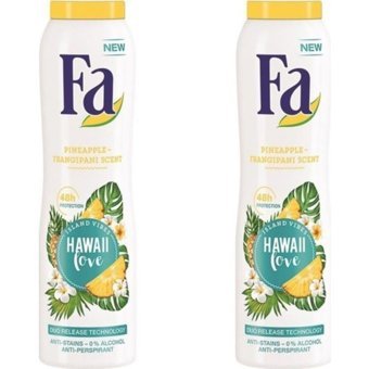 Fa Hawaii Love Pudralı Ter Önleyici Antiperspirant Sprey Kadın Deodorant 2x150 ml