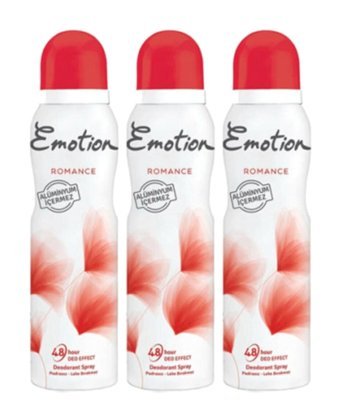 Emotion Roce Pudrasız Ter Önleyici Sprey Kadın Deodorant 3x150 ml