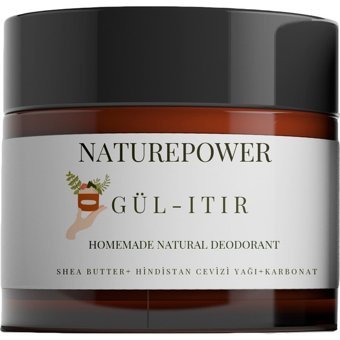 Naturepower Gül Ve Itır Kokulu Pudrasız Organik Krem Kadın Deodorant 50 ml