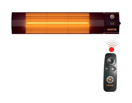 Sunstar Halojen 1800 Watt Duvar Tipi Infrared Elektrikli Isıtıcı Siyah