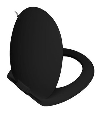 Vitra İstanbul 166-070-109 Üstten Sıkmalı Yavaş Kapanan Siyah Oval Klozet Kapağı