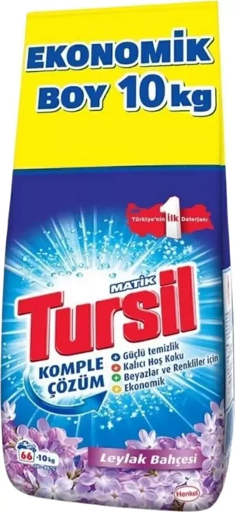 Tursil Leylak Bahçesi Beyazlar - Renkliler İçin 66 Yıkama Toz Deterjan 10 kg