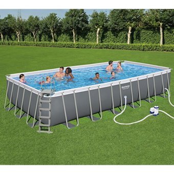 Bestway 56474 1 Boğum Dikdörtgen 366x732 cm Aile Boyu Şişme Havuz Gri