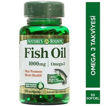 Nature's Bounty Omega 3 Balık Yağı Jel 1000 mg 50 Adet