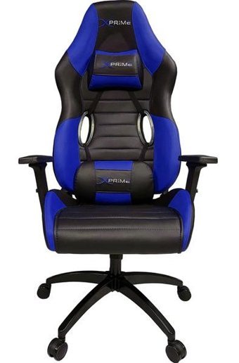 Xprime Hero Suni Deri Oyuncu Koltuğu Mavi-Siyah