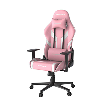 DXRacer Prince Suni Deri Oyuncu Koltuğu Beyaz-Pembe
