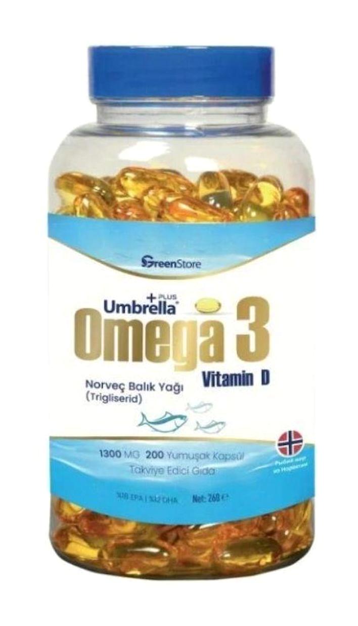 Green Store Umberalla Omega 3 Jel 1300 mg 200 Adet