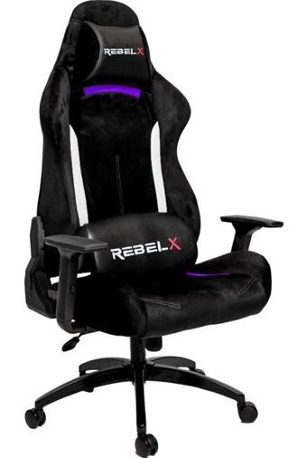 Rebelx Dark Premium Ortopedik Kumaş Oyuncu Koltuğu Mor-Siyah