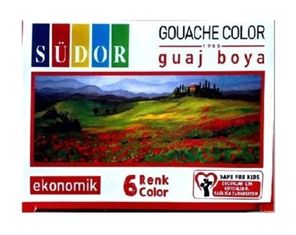 Südor Ekonomik Çok Renkli 6x15 ml Guaj Boya Seti