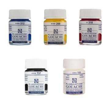 Talens Çok Renkli 5x16 ml Guaj Boya Seti