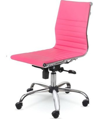 Mezura Ofis Dönerli Pembe Çalışma Sandalyesi