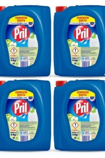 Pril Elma Sıvı Bulaşık Makinesi Deterjanı 4x4 kg