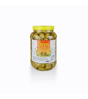 Orev Tuzlu Izgara Yeşil Zeytin Pet Kavanoz 1 kg