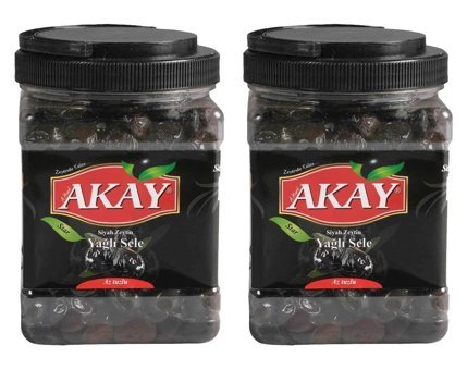 Akay Star Tuzlu Sele Yağlı Siyah Zeytin Pet Kavanoz 2 kg