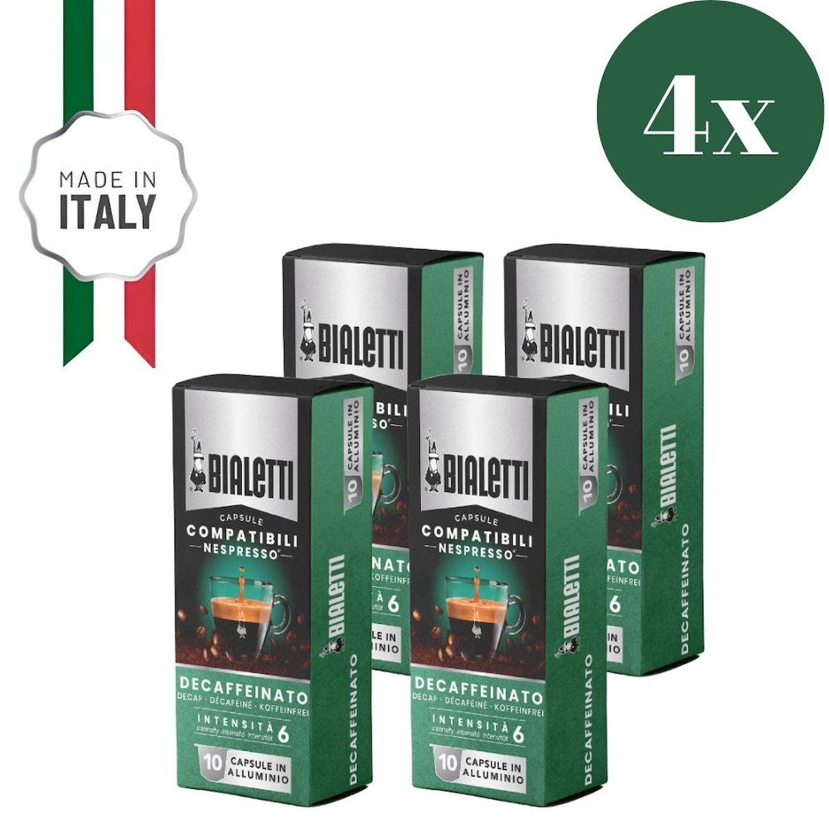 Bialetti Decaffeinato 4x10'lu Espresso Kapsül Kahve