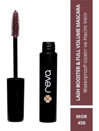 Reva Lash Booster & Full Volume 458 Lifting Etkili Suya Dayanıklı Mor Maskara