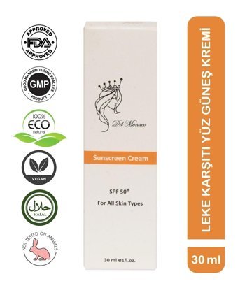 Del Monaco Full Light 50 Faktör Tüm Ciltler İçin Leke Karşıtı Aydınlatıcı Yağsız Yüz Güneş Kremi 30 ml