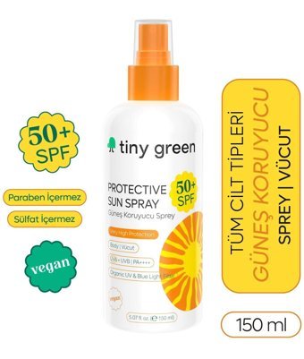 Tiny Green 50 Faktör Tüm Ciltler İçin Yağsız Vücut Güneş Kremi 150 ml