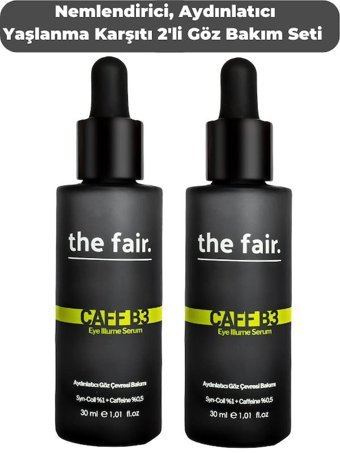 The Fair Caff-B3 Aydınlatıcı Kırışıklık Karşıtı Göz Çevresi Serumu 2x30 ml