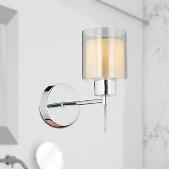 Apliqa Goldie Tekli Krom LED Aplik Sarı