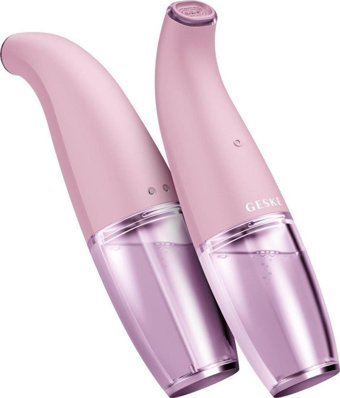 Geske Aqua-stream 8 in 1 Tüm Ciltler İçin 3 Başlıklı Şarjlı Titreşimli Vakumlu Yüz Temizleme Cihazı Pembe