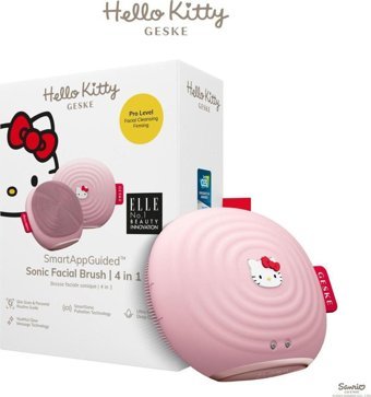 Geske Smart Appguided Sonic 4 in 1 Tüm Ciltler İçin Tek Başlıklı Fırçalı Şarjlı Titreşimli Yüz Temizleme Cihazı Pembe