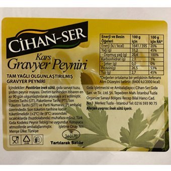 Cihanser Kars Gravyer İnek Peyniri 1 kg